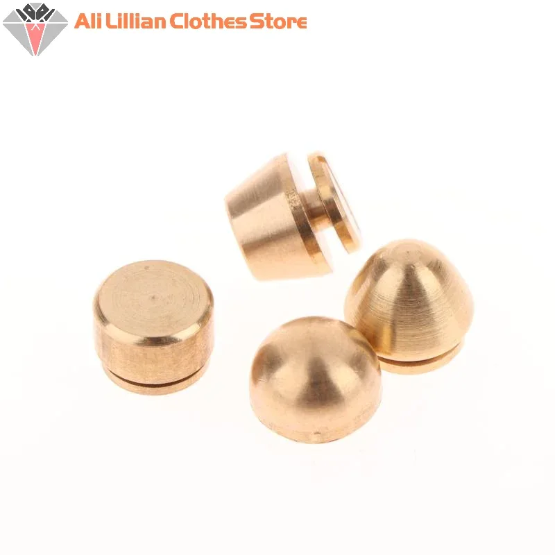 5 jeux de rivets et vis en laiton massif de haute qualité, bricolage de sac en cuir, décoration de valise, pieds de bouton, accessoires de rivets