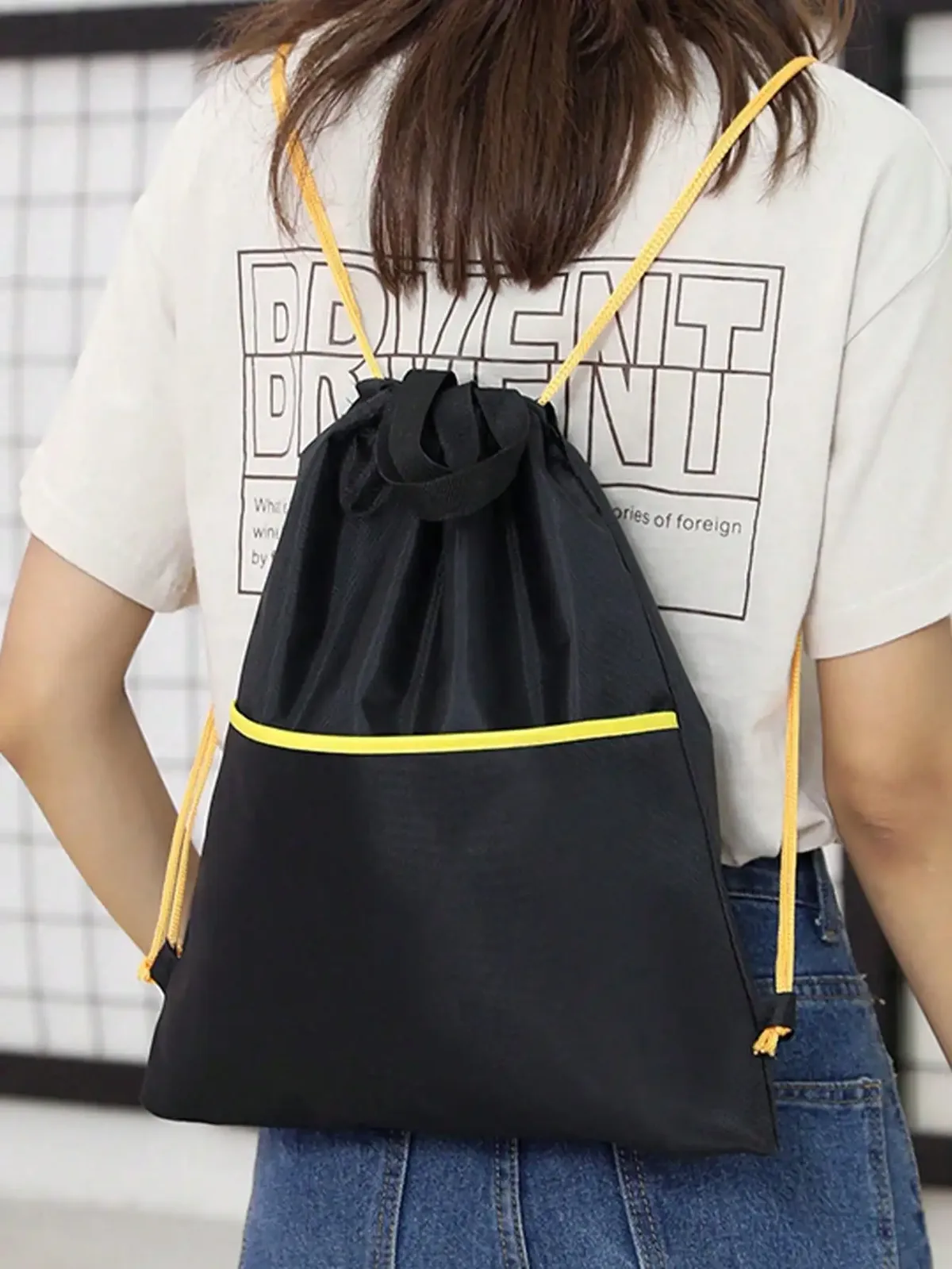 sac à dos à cordon de serrage tendance, sac de rangement pour vêtements de voyage pour hommes et femmes, adapté à un usage quotidien