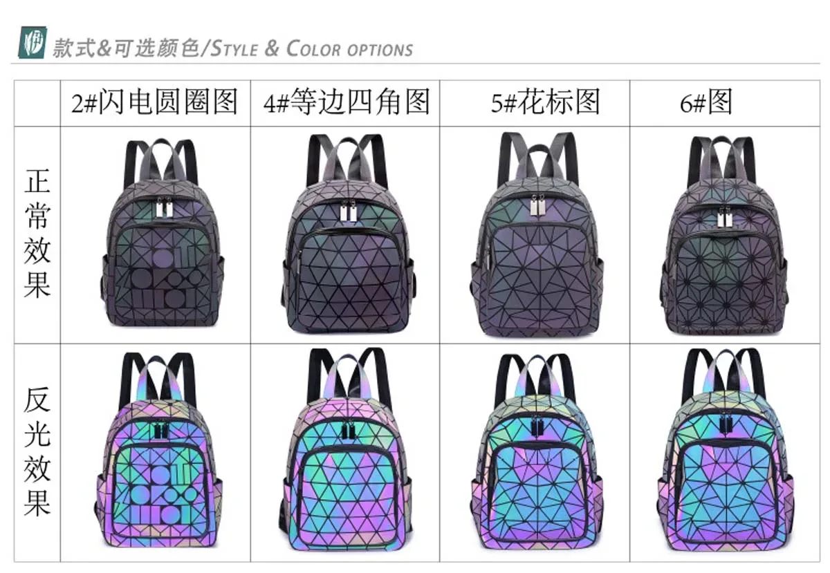 2024 nouveau sac à dos nuit sac à dos réfléchissant pour femmes léger grande capacité sac à dos mode diamant sac à dos pour les femmes