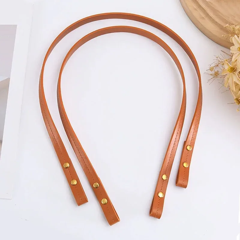 2 ensembles de sangles de sac faites à la main en cuir pu, poignées de remplacement pour sacs tissés à la mode, accessoires de bricolage, sangles fourre-tout pour sac à main à bandoulière