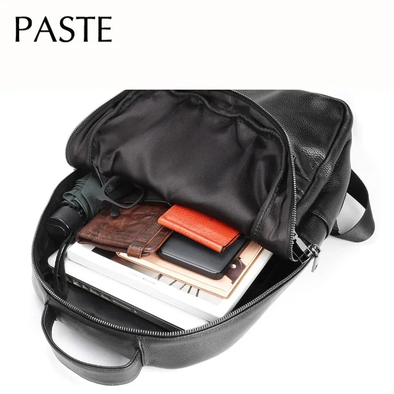 sac à dos en cuir de vachette véritable pour hommes, sac d'école masculin pour ordinateur portable, sacs à dos de loisirs, sac de voyage décontracté, style coréen, haute qualité, 2023