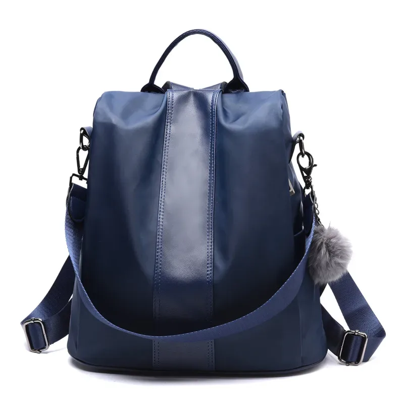 sac à dos anti-vol en cuir brodé sur mesure pour femme, sac d'école boule de cheveux, sacs de voyage grande capacité pour adolescentes et hommes