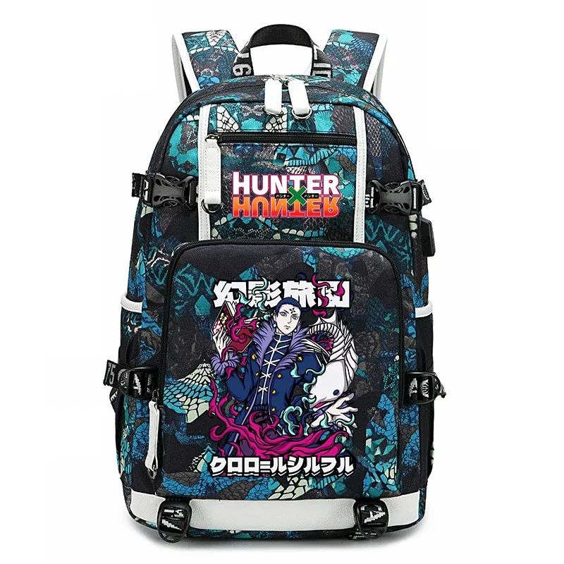 sac à dos imprimé hunter x hunter, grande capacité, pour étudiants, enfants, adolescents, voyage scolaire, sac à dos de voyage