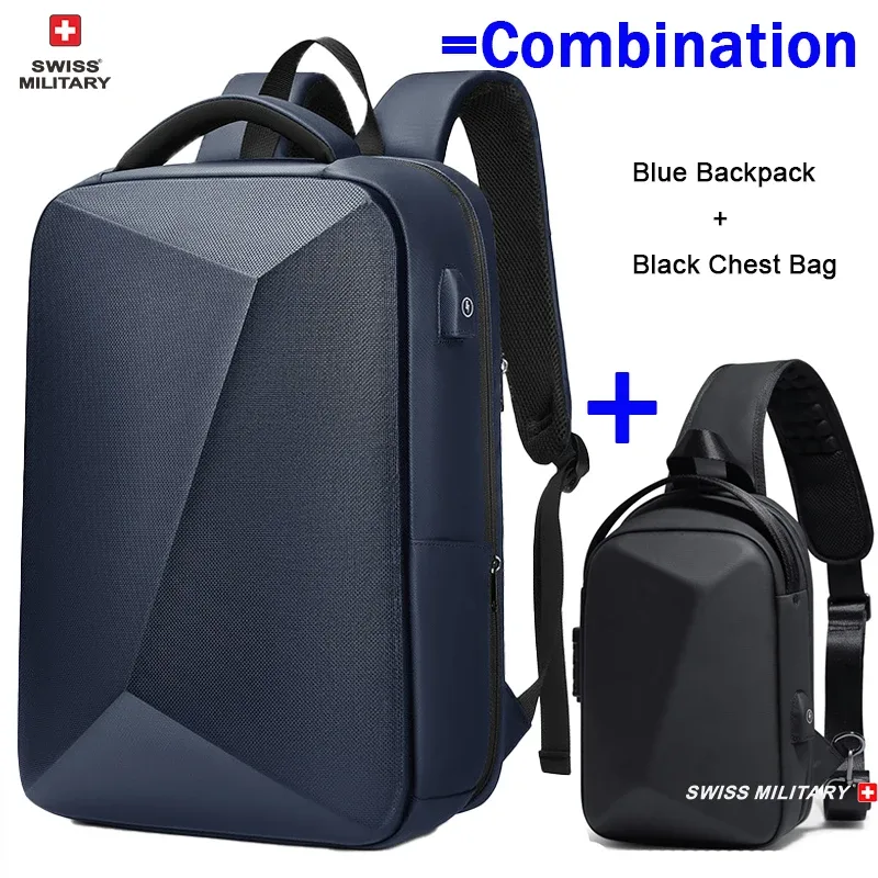 marque militaire suisse sac à dos pour ordinateur portable anti-vol étanche sac à dos décontracté usb charge hommes sac de voyage d'affaires sac à dos mochila