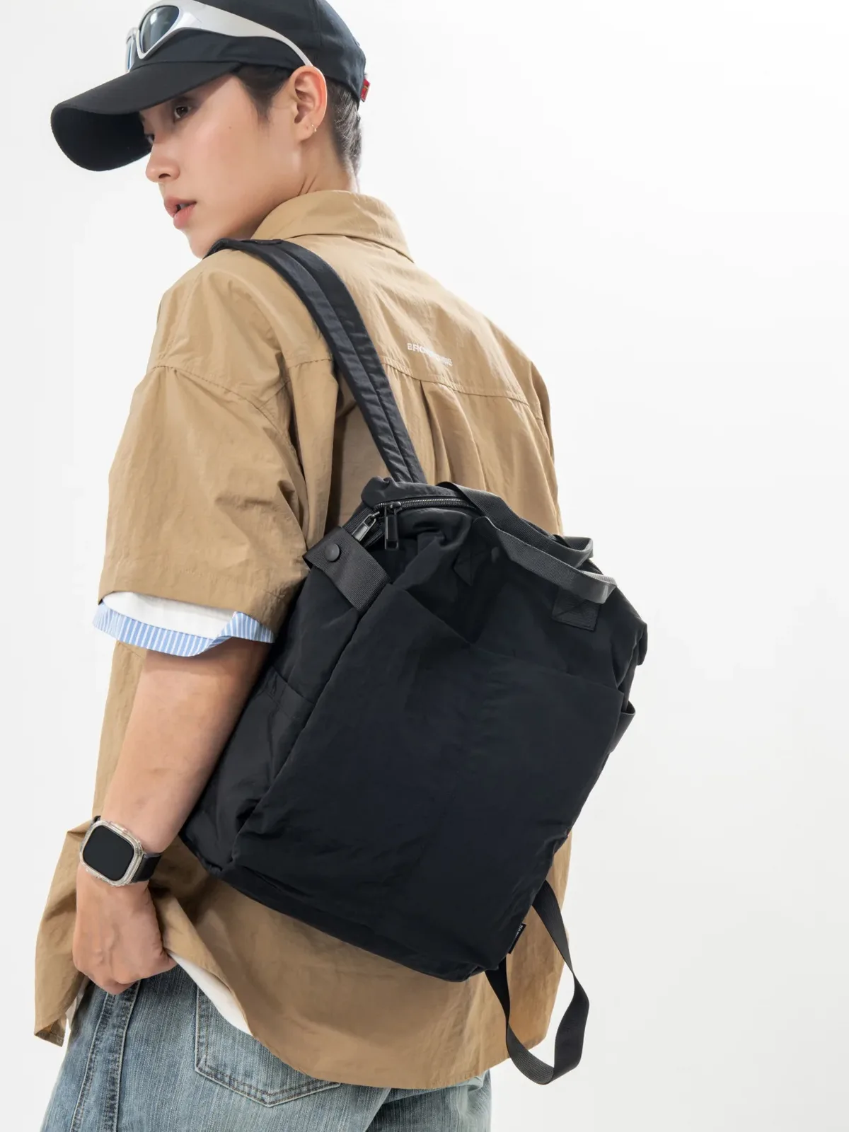 sac à dos de randonnée décontracté et tendance, nouveau modèle 2025, unisexe, pour voyages d'affaires, en nylon haute densité, respirant et imperméable