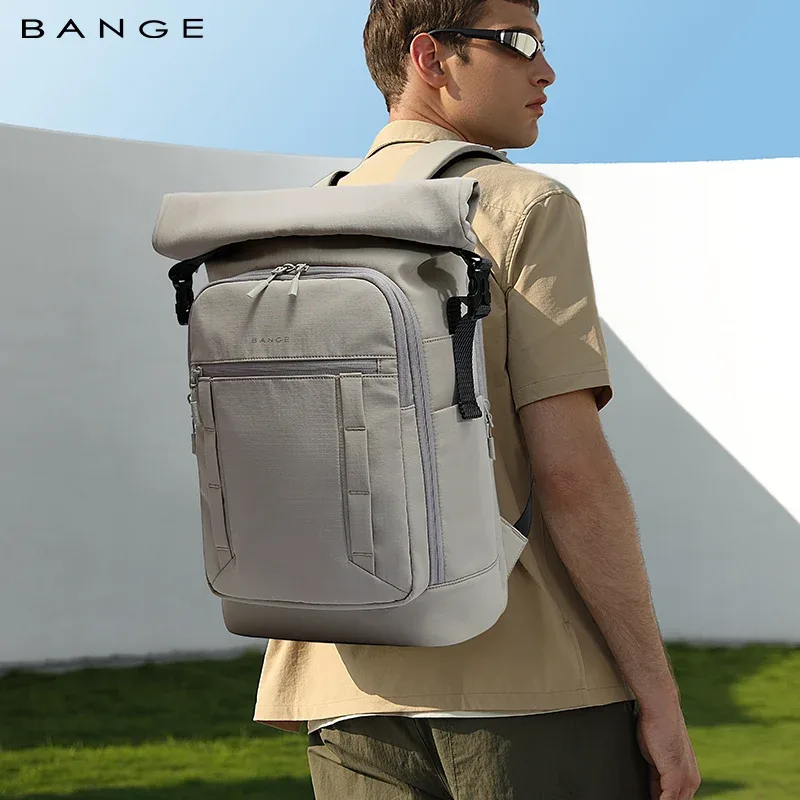 bange – sac à dos imperméable décontracté pour hommes, adapté aux ordinateurs portables de 15.6 pouces, extensible, pour voyage urbain, école, sac quotidien résistant aux éclaboussures