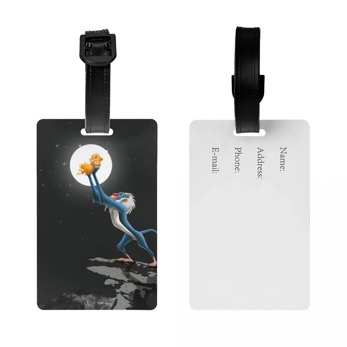 étiquette de bagage personnalisée rafiki avec carte nominative, étiquette d'identification avec couverture de 