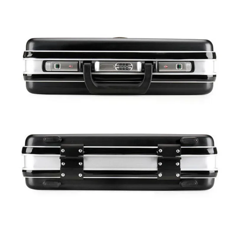 mallette d'affaires antivol avec cadre en aluminium de 18 pouces, étui sécurisé pour ordinateur portable avec serrure tsa pour voyage, sac à main de rangement durable