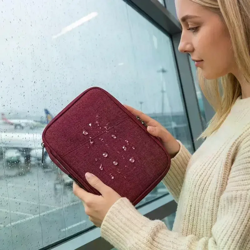 porte-passeport de voyage, housse imperméable, protection rfid, portefeuille de voyage familial, organiseur avec plusieurs emplacements pour cartes