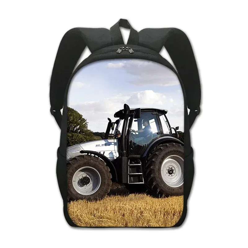 sac à dos imprimé tracteur fskins pour adolescents, sacs d'école pour enfants, sac à dos décontracté pour hommes, sac à dos pour ordinateur portable, sac de livre portable, 16 pouces