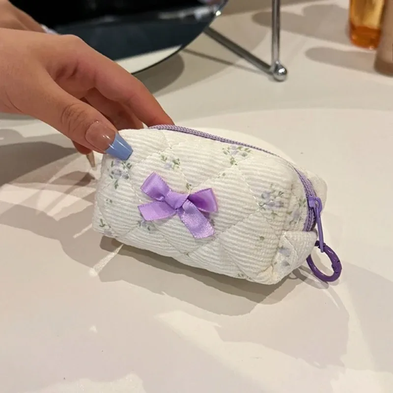 kawaii voyage petit cosmétique rouge à lèvres écouteur sac de rangement sac à main femmes portable mini maquillage sacs à main portefeuille pochette sacs organisateur