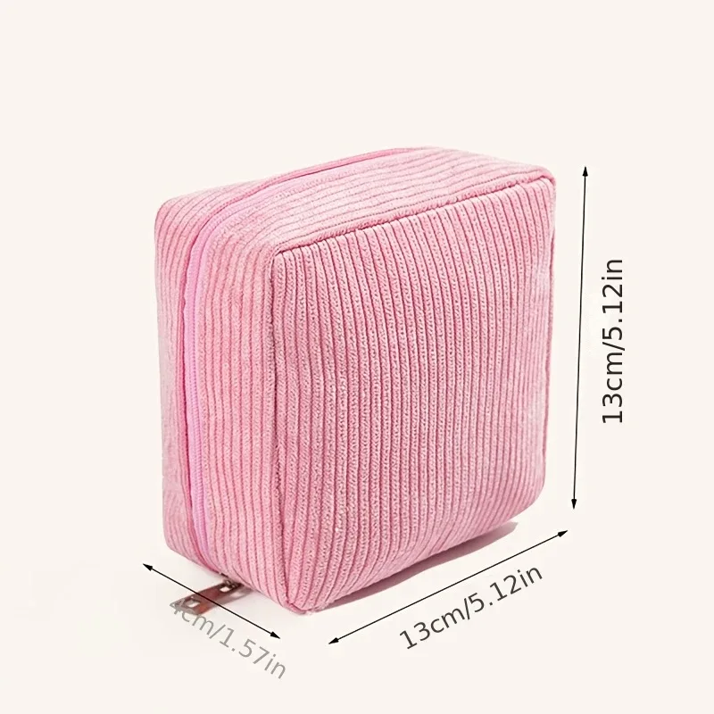 sac de rangement pour serviettes hygiéniques 2026 en tissu peluche épais, mini pochette de rangement portable pour serviettes hygiéniques, grande capacité, organisateur