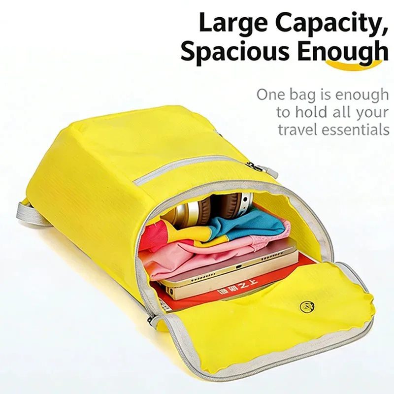 sac à dos portable pliable et léger, résistant aux éclaboussures, imperméable, résistant à l'usure, pour sports de plein air, alpinisme, randonnée