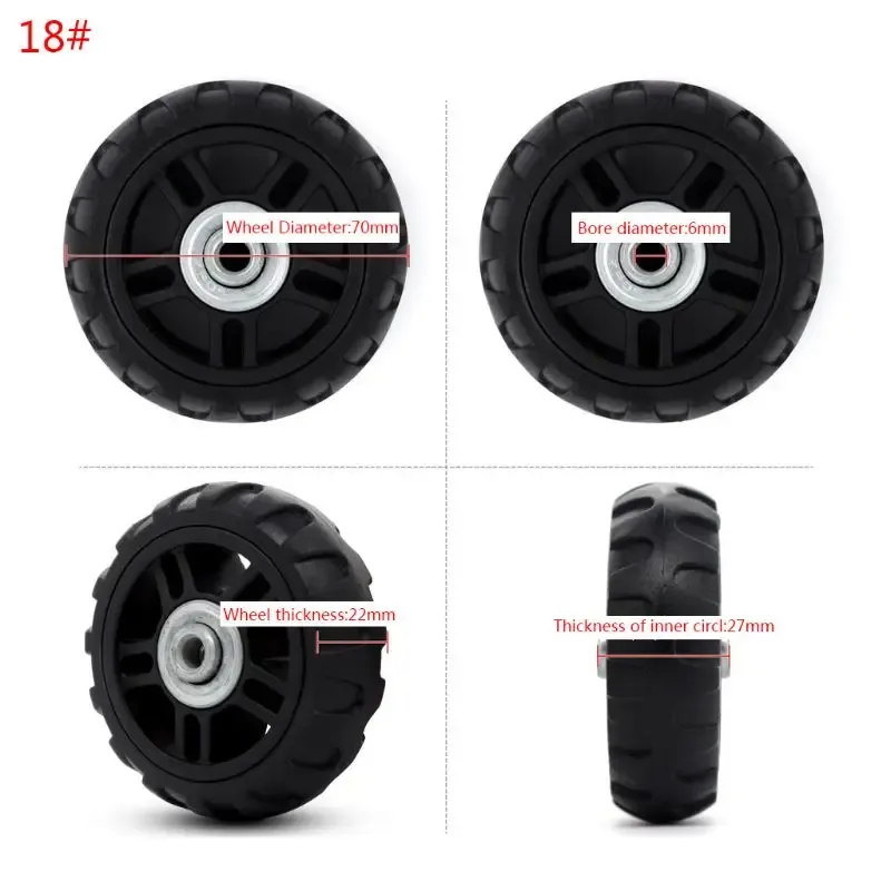 roulettes pivotantes en plastique, 1 pièce, roue rotative pour bagages, pièces rechange pour valise