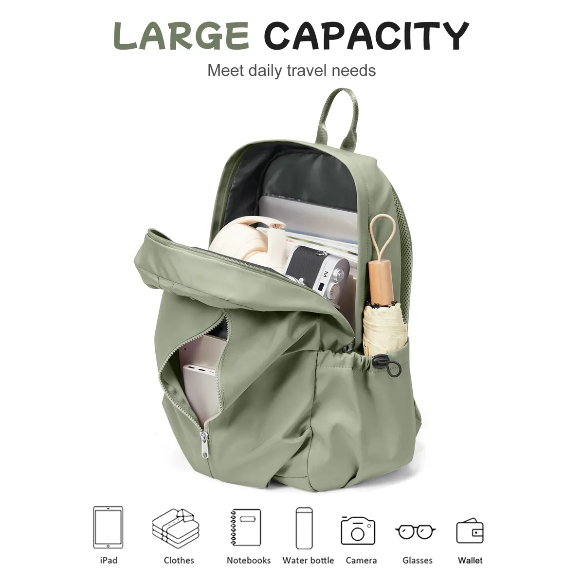 sacs à dos pour ordinateur portable 15,6 pouces, sac à dos d'école universitaire pour femmes, sac à dos de travail de voyage antivol pour hommes, grands sacs à livres pour adolescents