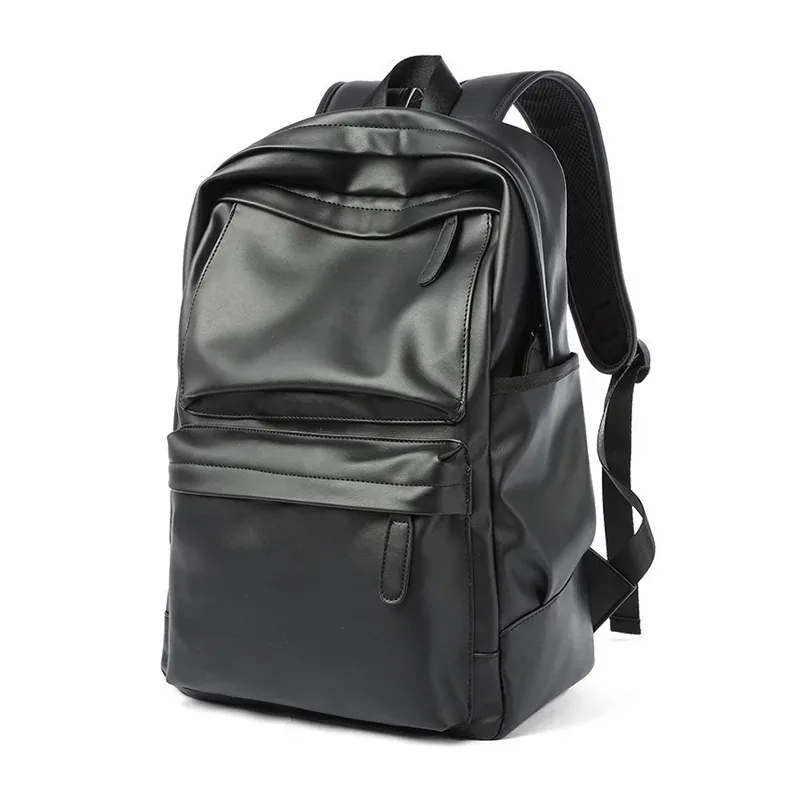 sac à dos en cuir pu pour hommes, sac de voyage étanche, décontracté, pour ordinateur portable de 14 pouces