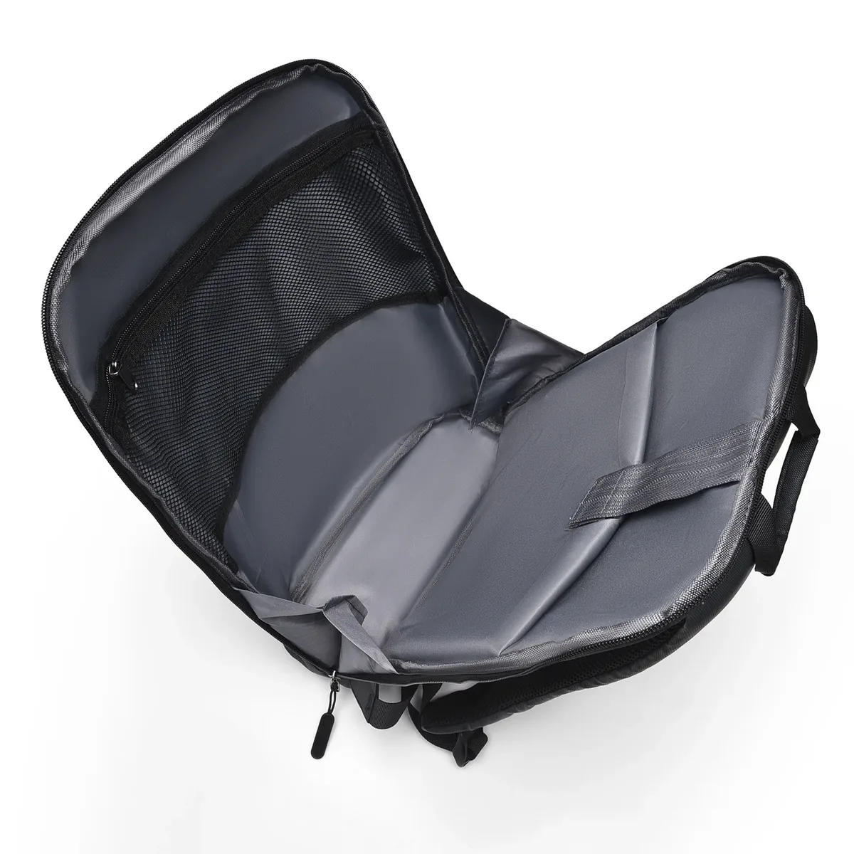 cartable d'étudiant léger en polyester imperméable, sac à dos d'affaires de stockage d'ordinateur de grande capacité carré vertical de 15.6 pouces