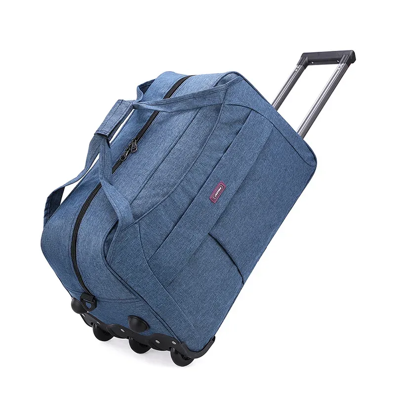 sac de voyage pliable à roulettes, sac de voyage d'affaires pour hommes et femmes, sac à main multifonctionnel en tissu oxford