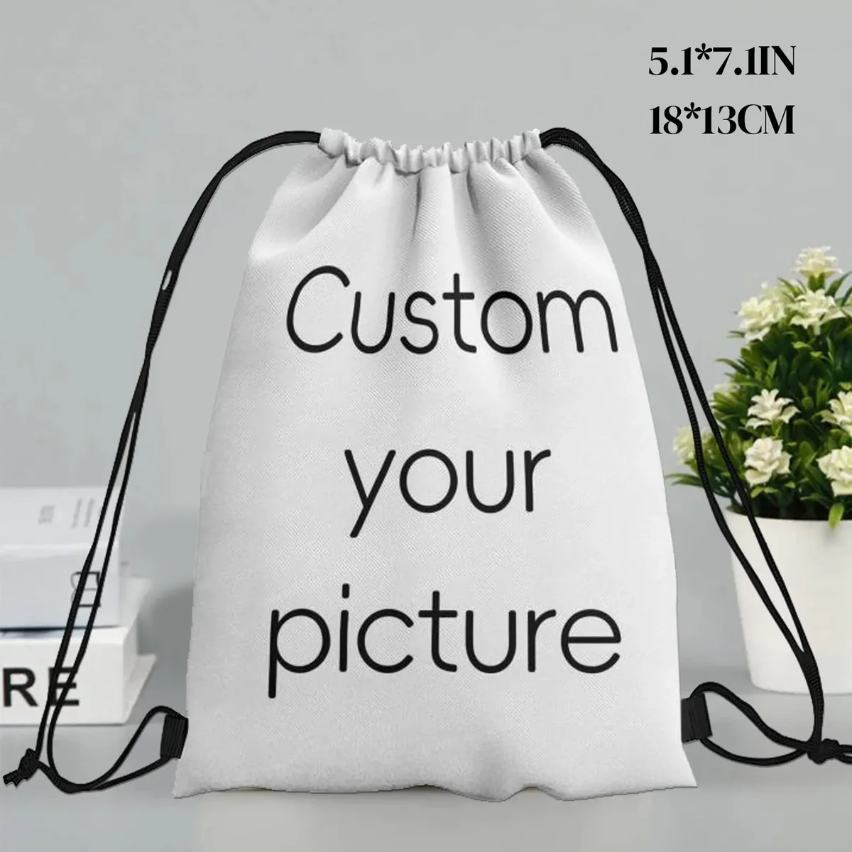 sac à dos de sport personnalisé avec cordon de serrage, sac de sport pour femmes et hommes, sac à dos de shopping avec photo personnalisée