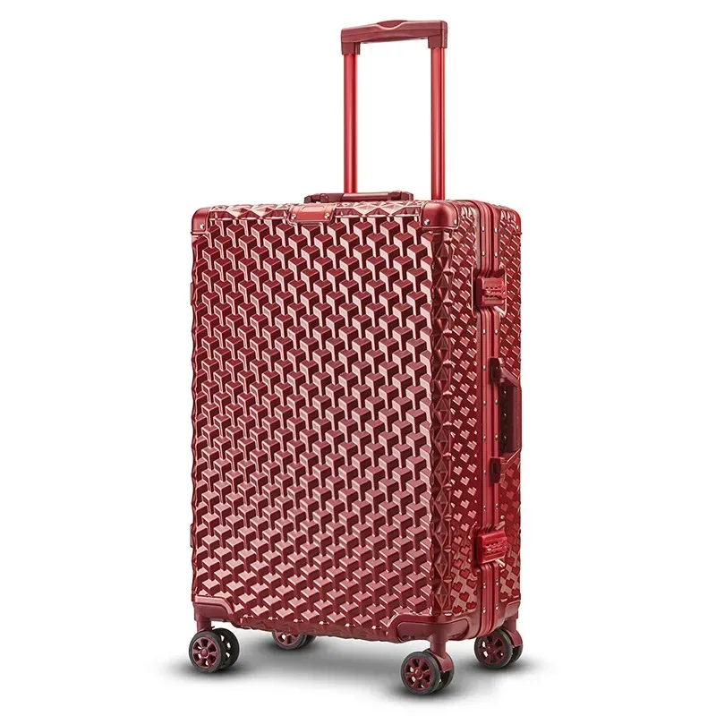 valise de voyage avec boîte à mot de passe, bagage à roulettes universel, cadre en aluminium, cabine de 20 pouces, sac à bagages à roulettes, 24/28 pouces, nouveau
