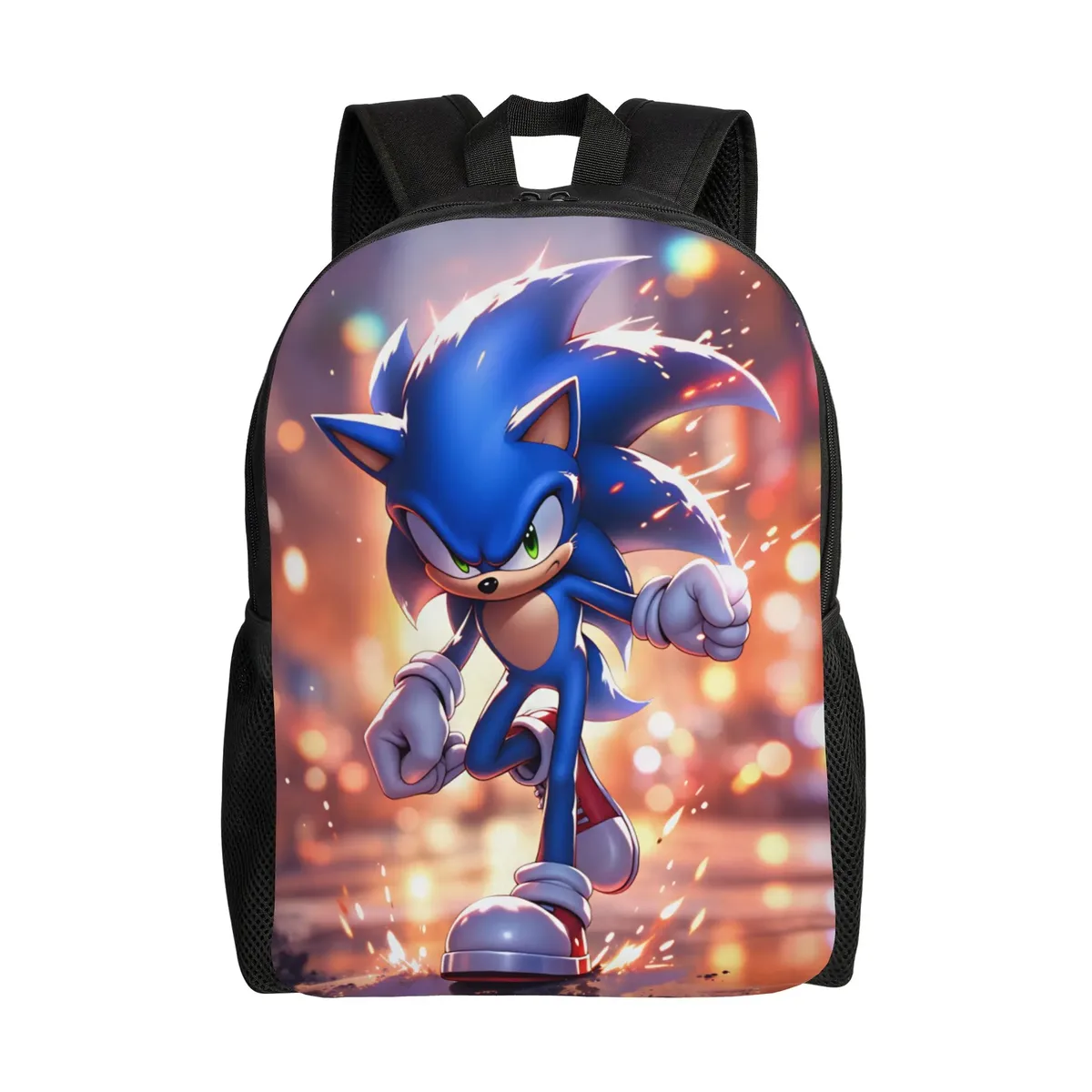 sac à dos sonices cartoon, sac à dos sportif en polyester pour étudiants, léger, kawaii, sacs d'école, sac à dos