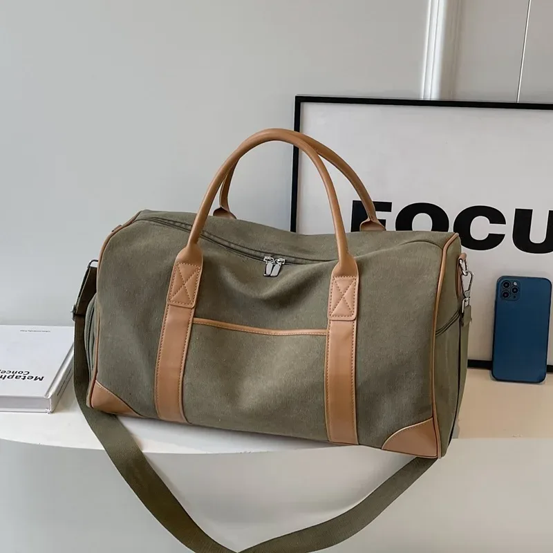 sac de voyage en toile, sac de sport pour week-end, sac de voyage pour homme et femme, multi-poches
