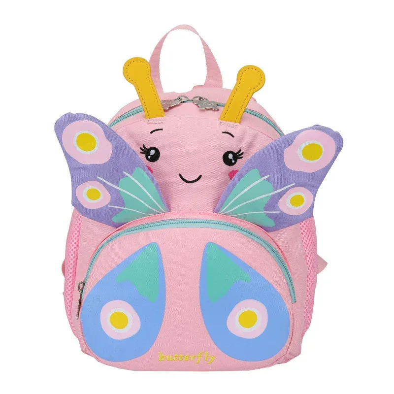 sac à dos papillon pour tout-petits, mini sac de voyage avec dessin animé d'animaux mignons pour filles de 1 à 3 ans, sac à dos préscolaire