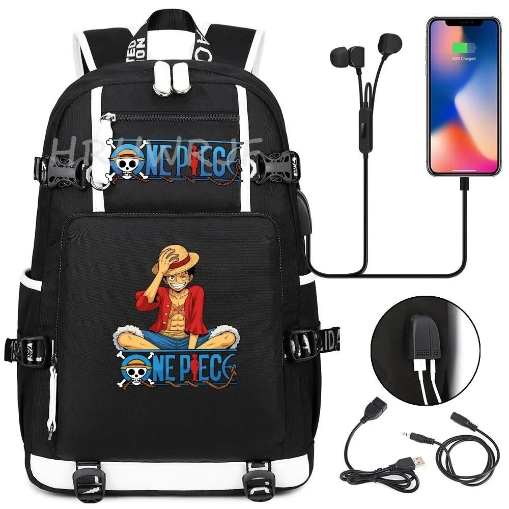 sac à dos one piece monkey d luffy pour ordinateur portable, pour adolescents, garçons et filles, léger, pour collège, lycée, grands sacs d'école pour étudiants