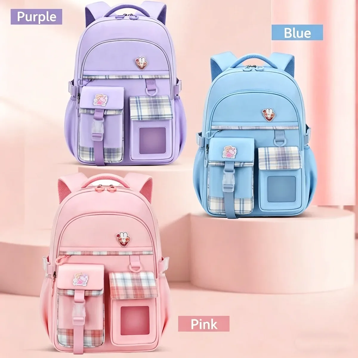 nouveau type de sac à dos léger pour filles de l'école primaire, sac à dos pour enfants, grande capacité, protection de la colonne vertébrale, vente en gros, étanche