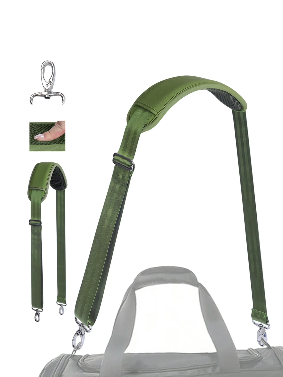 bandoulière épaulière amovible sangle de sac de remplacement universelle avec crochets en métal pour porte-documents à bagages.