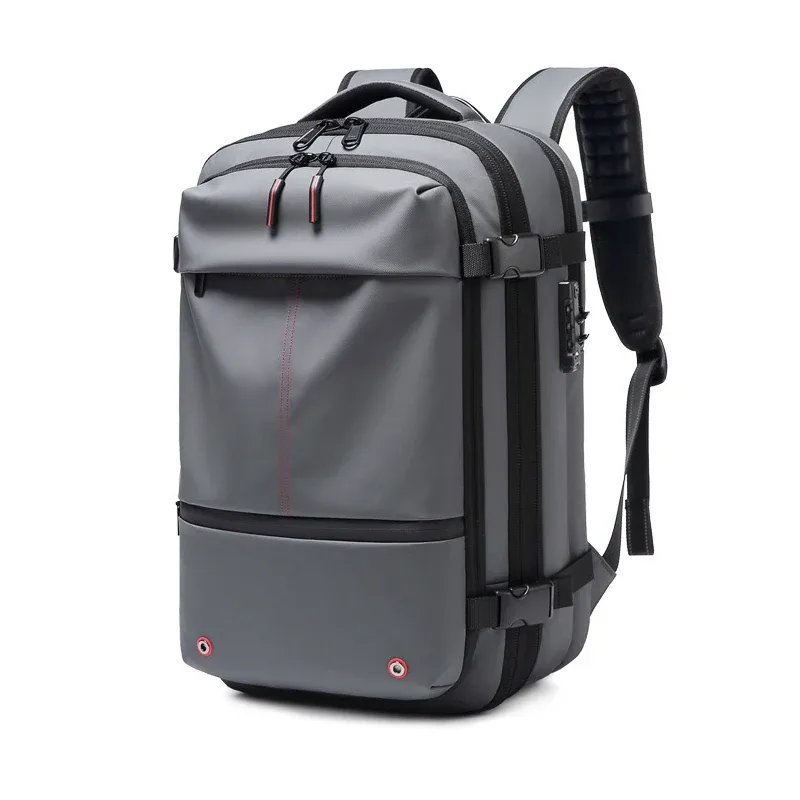 sac à dos de voyage pour hommes, sac à dos à compression sous vide pour ordinateur portable de 17 pouces, sac à dos d'affaires de grande capacité, sac à dos de camping, sac à dos de randonnée extensible