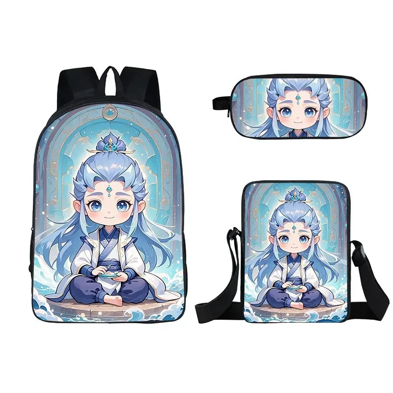 sacs d'école de luxe originaux et cool de style mécanique, imprimés en 3d, lot de 3 pièces : sac à dos pour ordinateur portable, sac à déjeuner et trousse à crayons