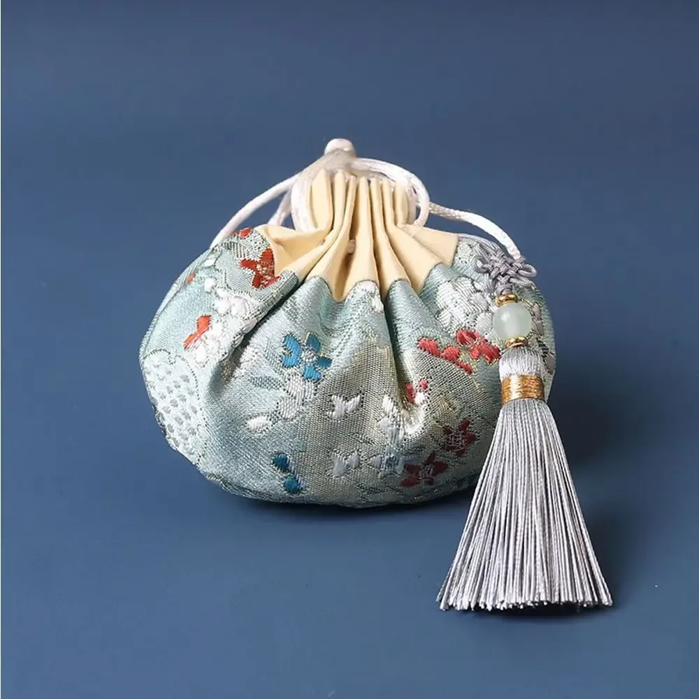 poudres de style chinois pour femmes, sac à main vauxhall africet, sac de rangement de bijoux à pampilles, gril de broderie multicolore, proximité, wstring
