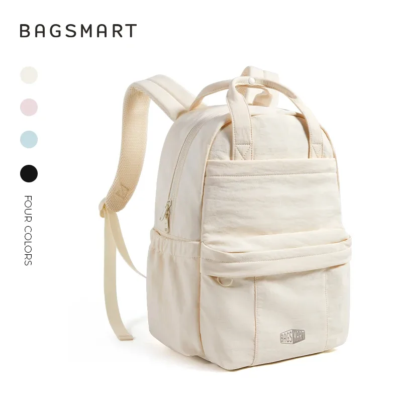 sac à dos bagsmart pour femmes, grande capacité, sac de voyage pour ordinateur portable, sac de transport extérieur, sac à dos léger pour l'école pour filles