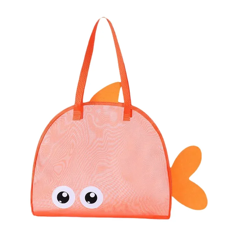 sac de rangement mignon de grande capacité, pochette portable pliable en maille pour organiser les jouets de plage, idéal pour les voyages et les activités sportives en plein air