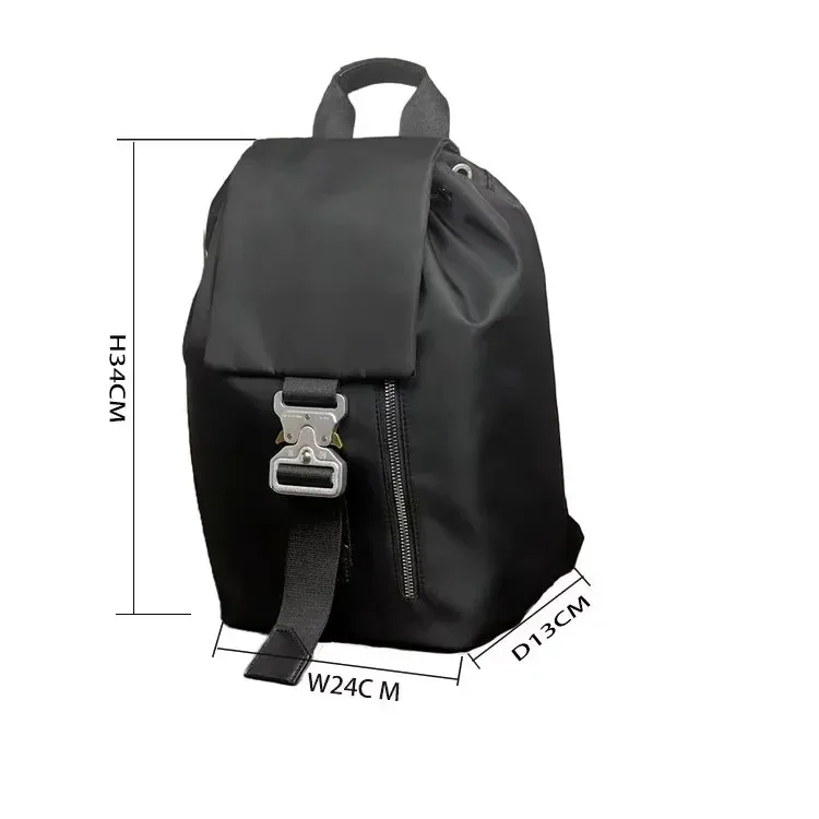 1017 nylon tissu sacs à dos haute rue à la mode hommes femmes voyage prise en métal lettre logo rossbody sac simple sac à dos