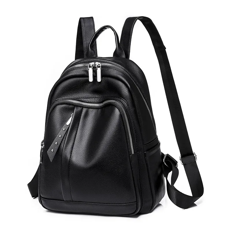 sac à dos pour femmes en cuir pu, sac à dos pour dames, sacs d'école pour filles, sac à dos de voyage grande capacité, mochila pour femmes