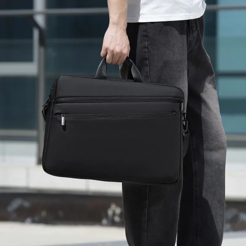 sac pour ordinateur portable 15,6-17,3 pouces, mallette d'affaires, sac à bandoulière pour hommes, bandoulière réglable, adapté aux déplacements quotidiens