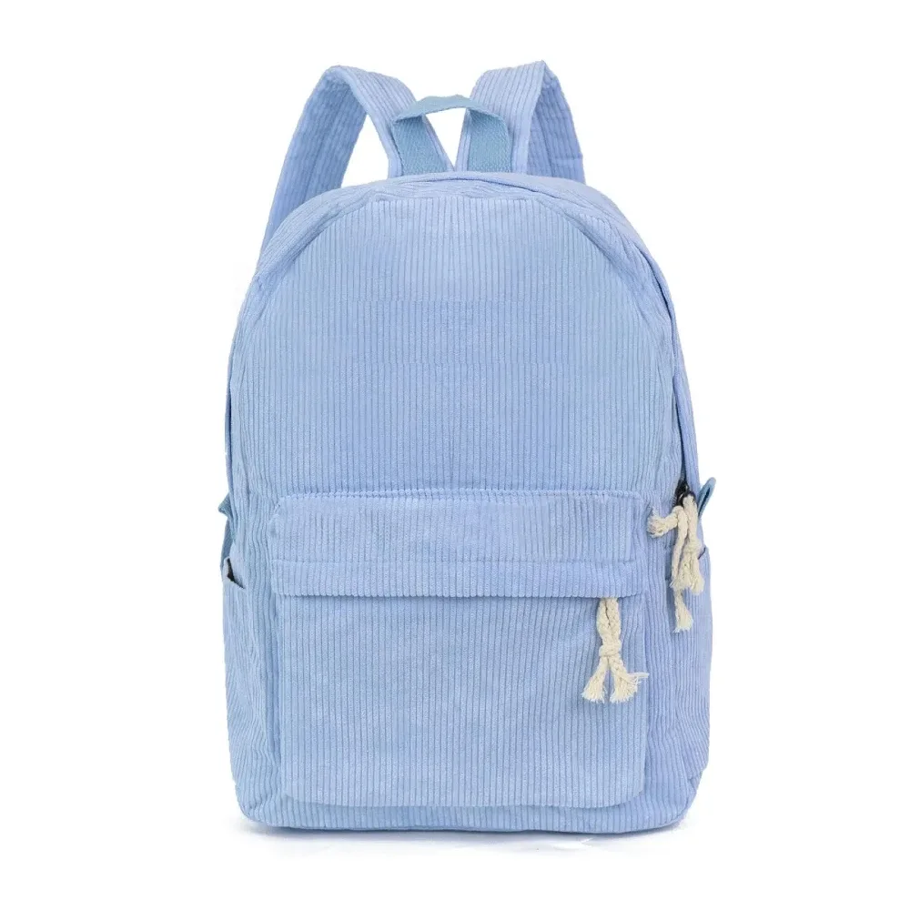sac à dos personnalisé en velours côtelé avec broderie de nom en corde de coton – cadeau de rentrée scolaire pour enfants, filles et garçons
