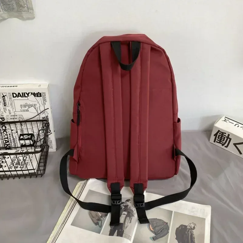 sac à dos polyvalent noir, gris, blanc, rouge, de haute qualité, grande capacité, sac de voyage imperméable, sac d'ordinateur en nylon lavable, unisexe