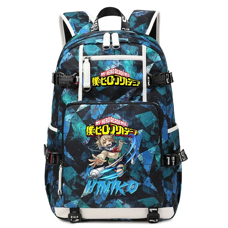 sac à dos d'école imprimé my hero academia, grande capacité, sac à dos décontracté pour garçons et filles, sac à livres de voyage pour enfants