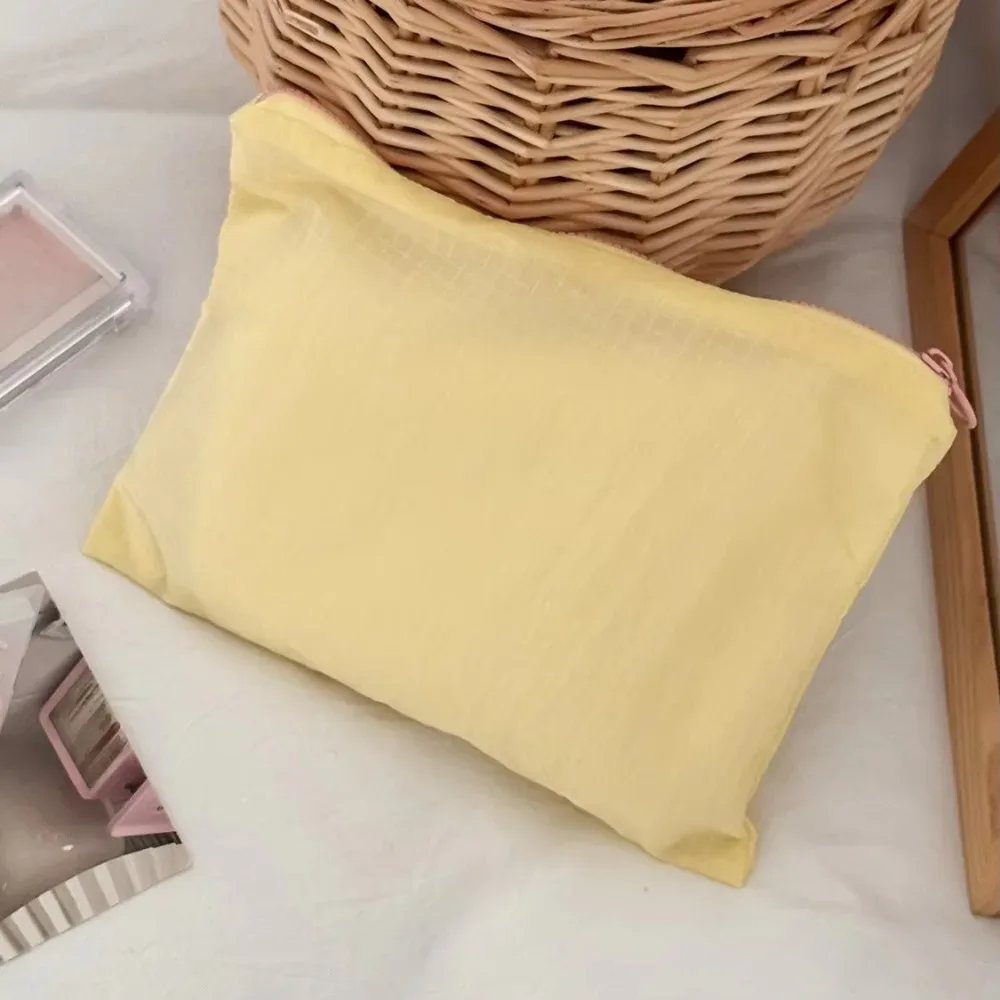 nouvelle trousse de maquillage de grande capacité, motif à carreaux, fermeture éclair, pochette de rangement de voyage, organisateur en nylon, trousse à cosmétiques pour voyage.