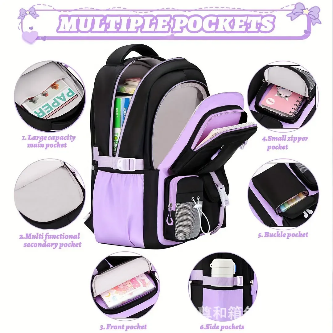 sacs d'école pour enfants pour adolescentes ensemble cartable kawaii école primaire 3 pièces sac à dos de lycée enfants sac à dos de voyage