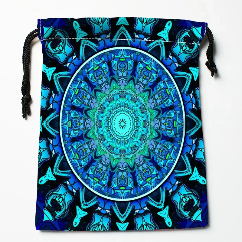 sacs à main à motif de mandala personnalisé, sacoches cadeaux imprimés, poudres de voyage, rangement de vêtements, trousse de maquillage, 18x22cm