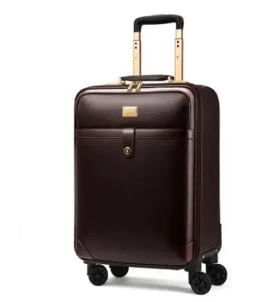 24 pouces Spinner valise voyage bagages roulants valise en cuir affaires Spinner voyage roulant bagages sac chariot sacs roues