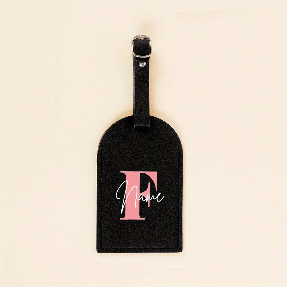 étiquette de bagage monogrammée pour valise, sac à main, étiquette de sac de voyage, étiquette avec initiales et nom, cadeau personnalisé