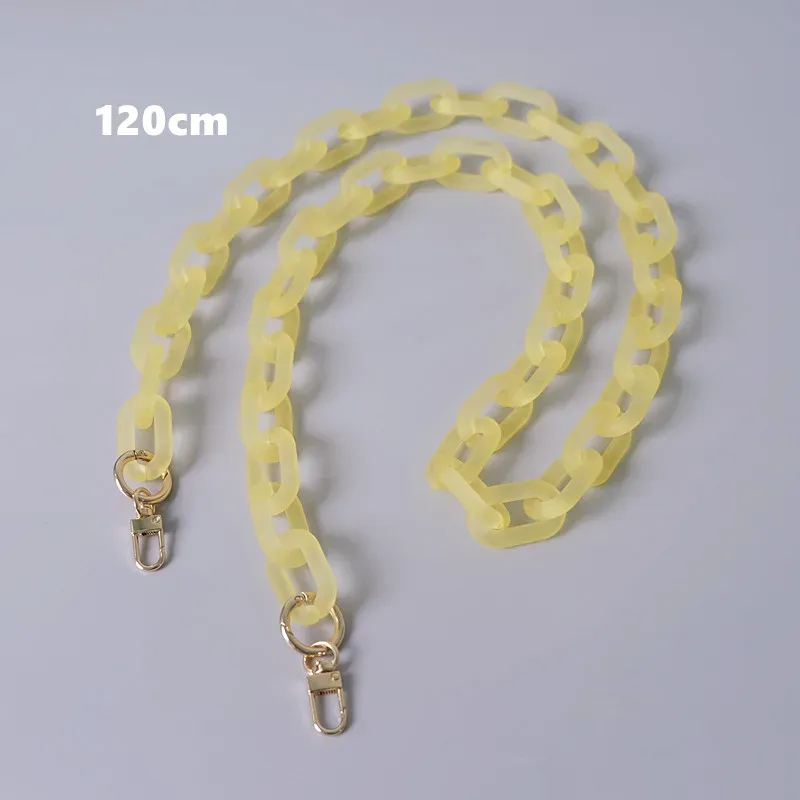 accessoires de sac à bandoulière en acrylique pour femmes, pièces détachables, chaîne de remplacement, bonbons, mignon, sangle mate, chaîne de poignée d'épaule, nouvelle mode