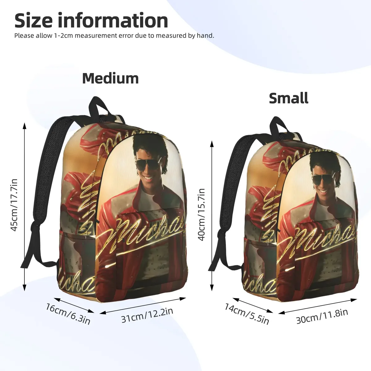 sac à dos décontracté michael jacksons musical movie 2026, idéal pour le lycée, les affaires, les hommes et les femmes, sac à dos pour ordinateur portable en toile