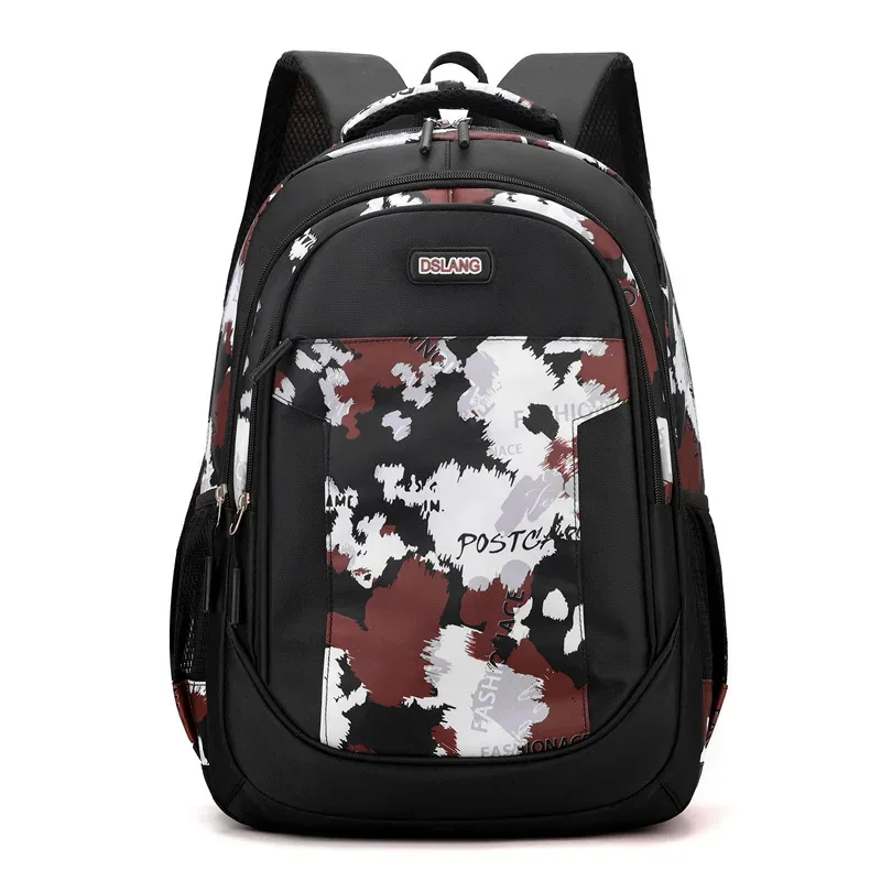 sac à dos pour étudiant, imprimé floral créatif, peut contenir un ordinateur portable, style coréen, grande capacité, simple et polyvalent pour hommes