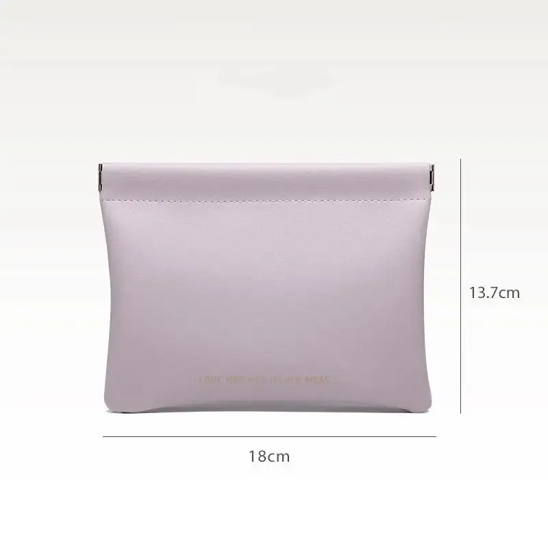 sac de rangement en cuir pu, sac de rangement à fermeture automatique, sac à main étanche, ligne de chargement d'écouteurs portables, sac de bijoux de rouge à lèvres cosmétique